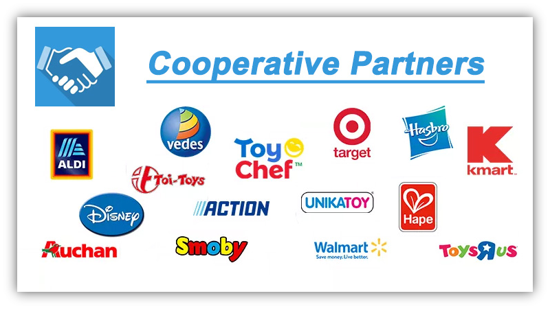 Cooperative partner brand logos